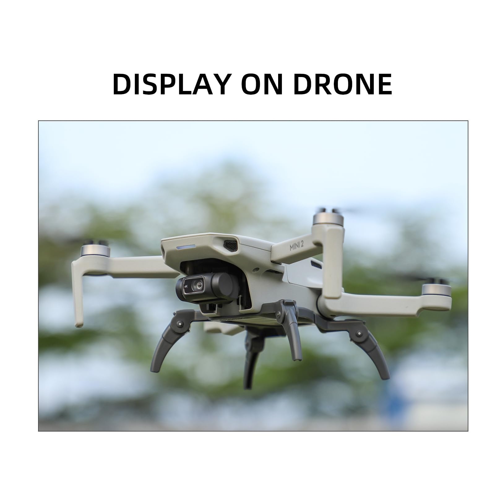 Sinyutia Foldable Landing Gear for DJI Mini 4K / Mini 2 SE / Mini 2 – Gray Spider Legs with 32mm Height Boost