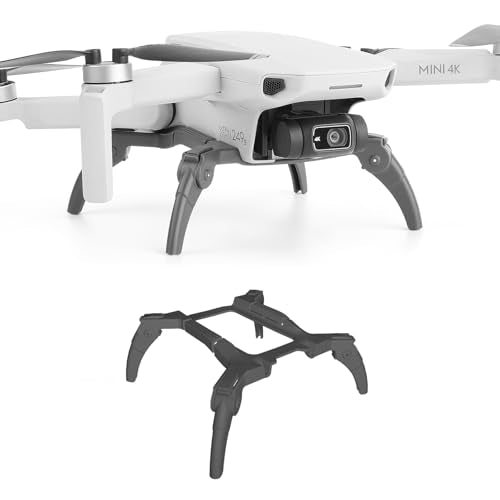 Sinyutia Foldable Landing Gear for DJI Mini 4K / Mini 2 SE / Mini 2 – Gray Spider Legs with 32mm Height Boost