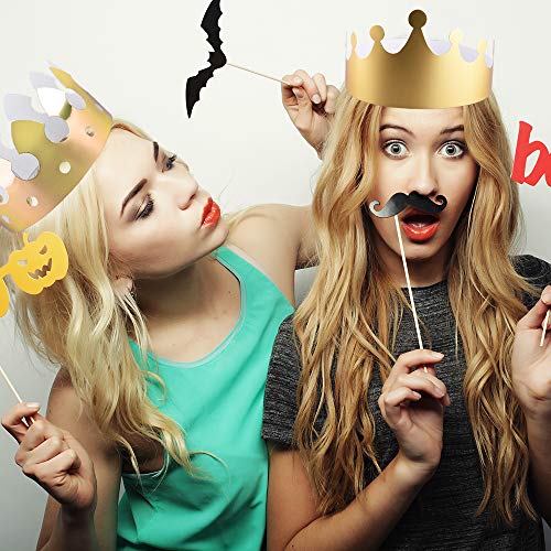 SIQUK 27 Pack Gold Paper Crowns - 3 Styles, Foil Party Hats for Kids & Adults