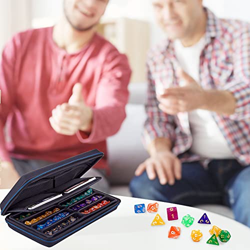 SIQUK Dice Case for DND – Holds 8 Sets with Removable Rolling Tray