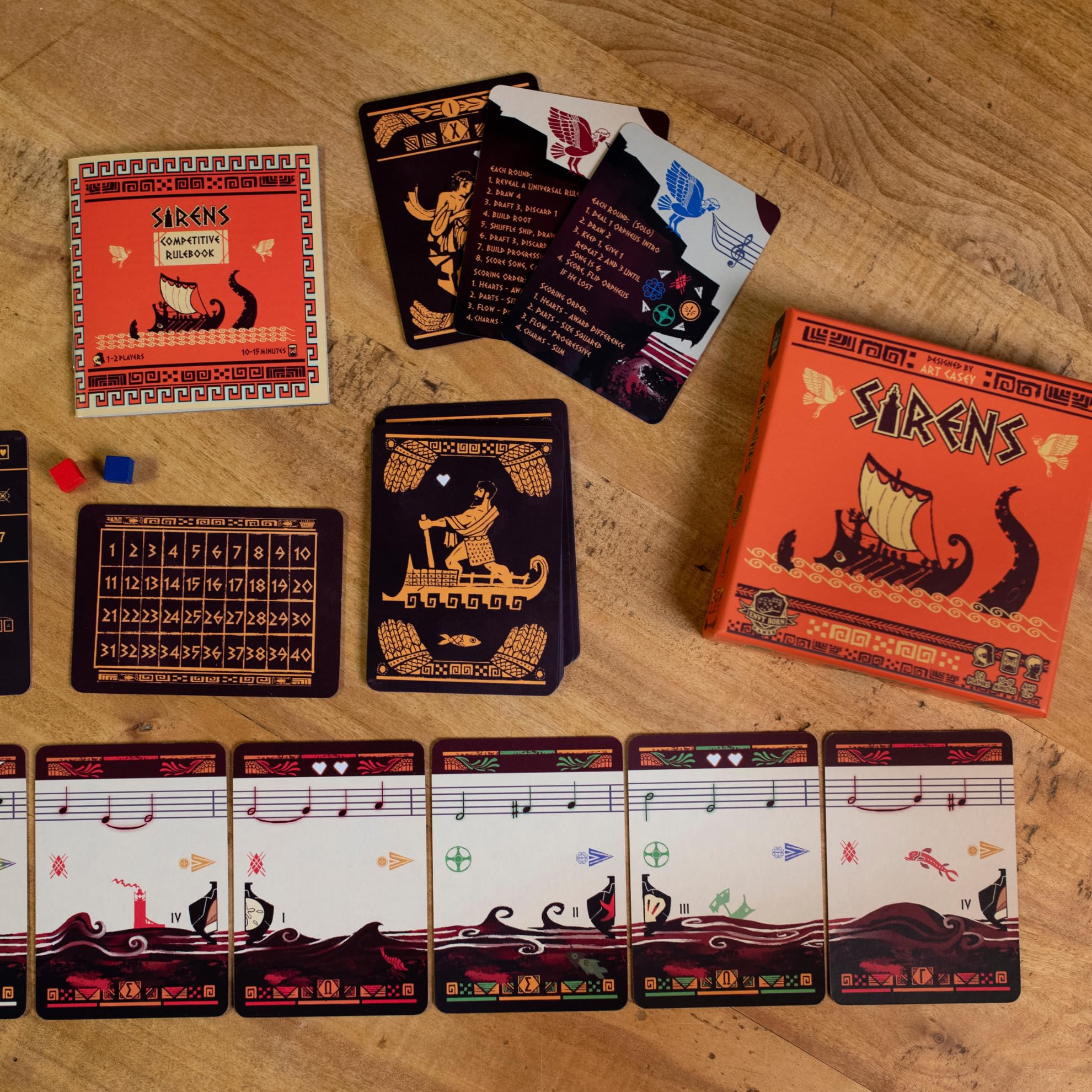 Sirens Greek Mythology Card Drafting Game – Tiny Series, 1-2 Players Ages 12+