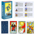 SirShop 78 Classic Tarot Deck with Guide Book – Star Back Design, Fortune Telling Cards for Beginners & Family