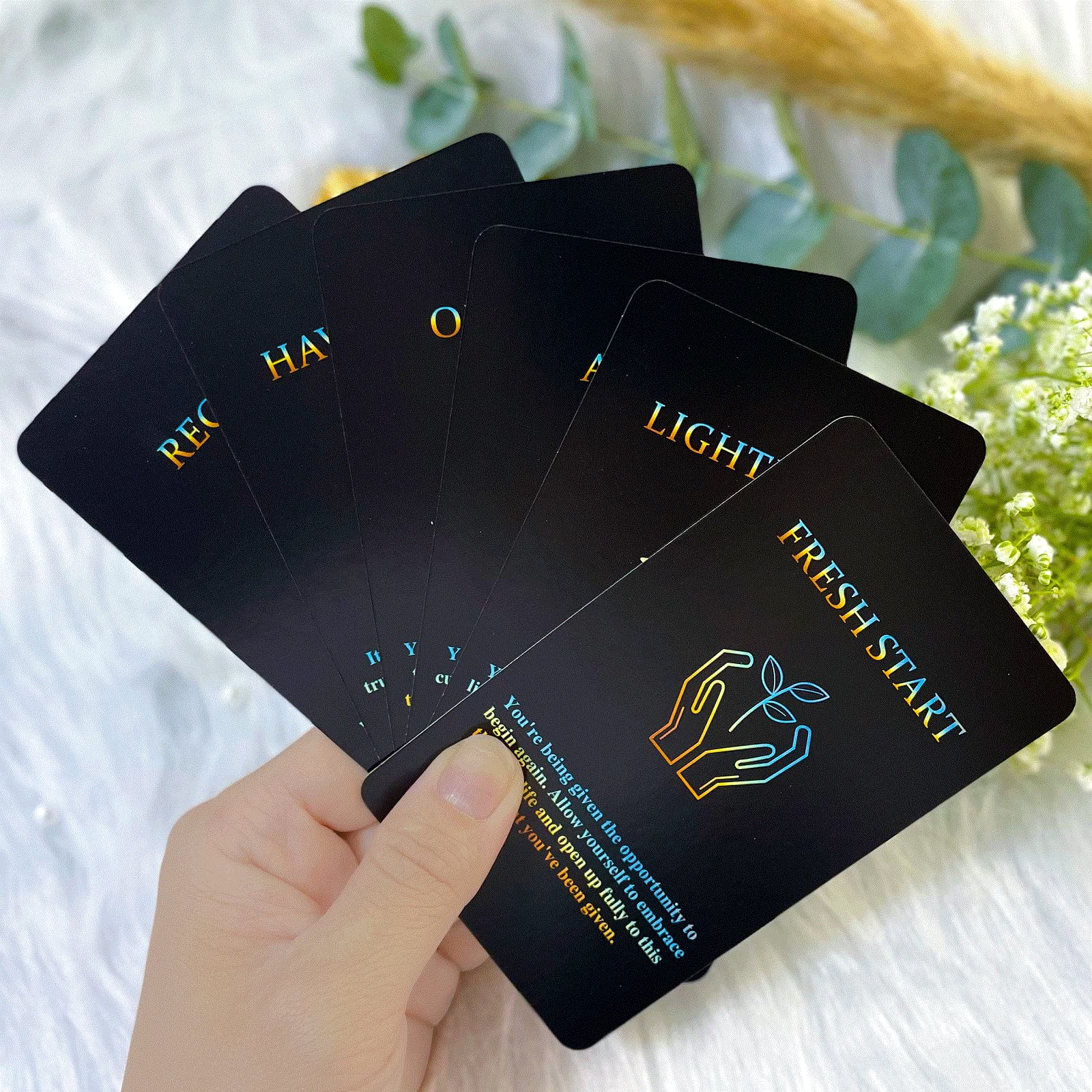 Sishui Mind Info Oracle Cards Deck – 48 Cards for Life & Career Guidance, Beginner-Friendly