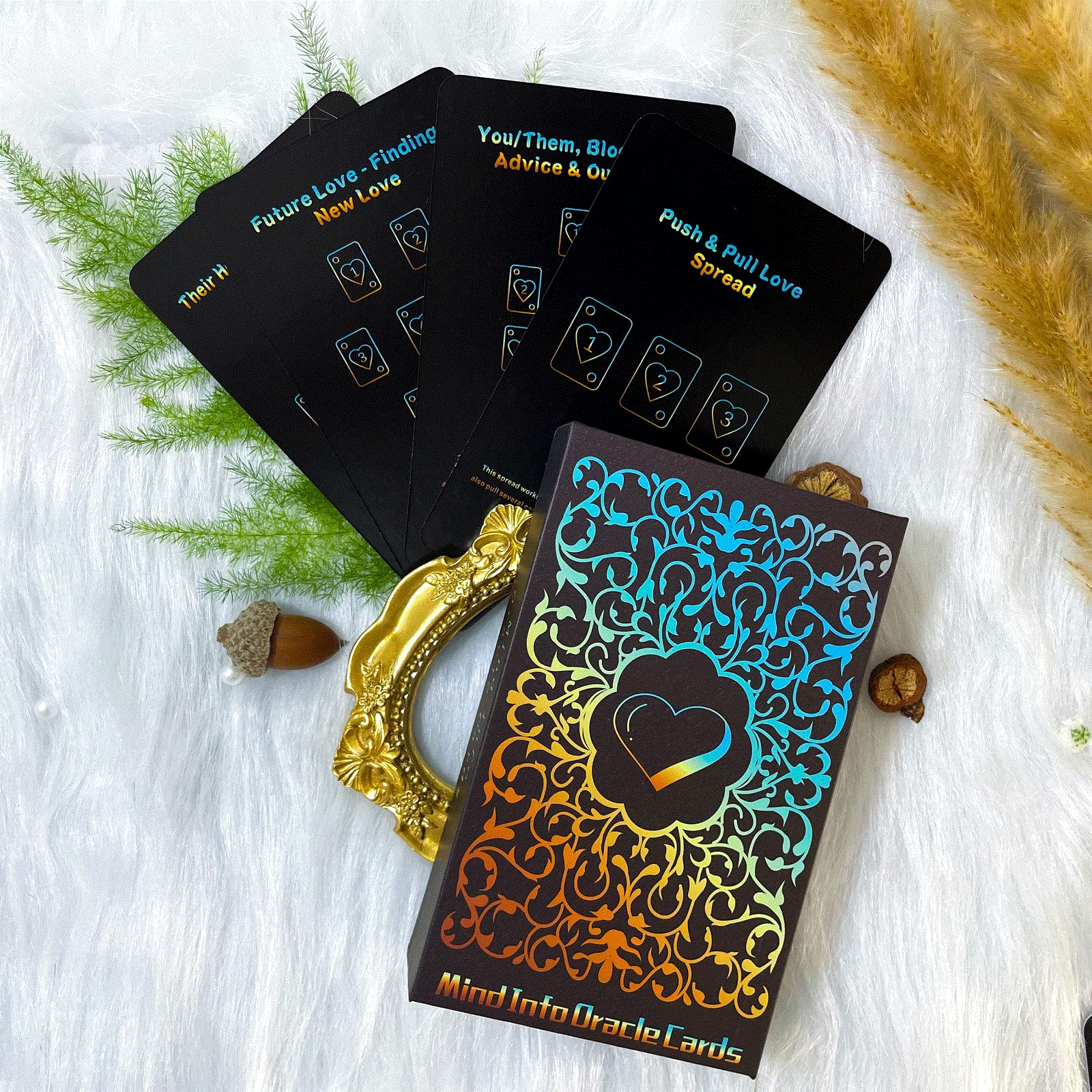 Sishui Mind Info Oracle Cards Deck – 48 Cards for Life & Career Guidance, Beginner-Friendly