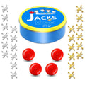 Sisland Metal Jacks Game Set – 24 Classic Jacks & 4 Balls in Metal Storage Box