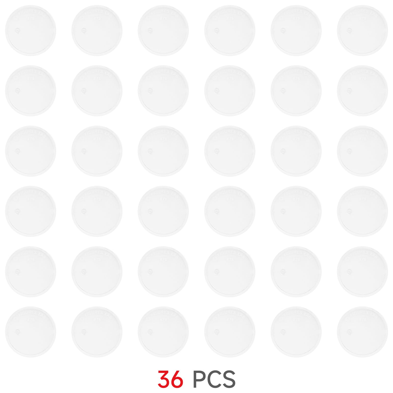 SIXPOINTS 36-Pack Clear Plastic Action Figure Stands for 6-Inch 1/12 Scale Figures - Compatible with Marvel Legends, DC, GI Joe, MOTU