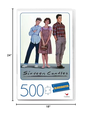 Sixteen Candles 500-Piece Jigsaw Puzzle in Retro Blockbuster VHS Case – 18x24