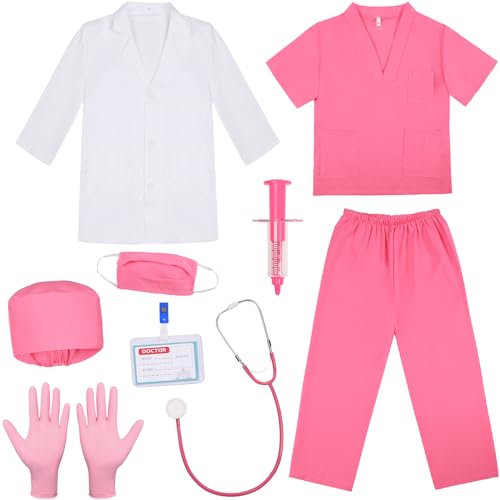 SIZGAROOT Doctor Costume for Kids – Lab Coat Dress-Up for Toddlers, Girls, Boys, Halloween Party