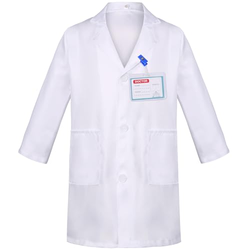 SIZGAROOT Doctor Costume for Kids | Lab Coat, Surgical Shirt, Stethoscope & More | Ages 3-12
