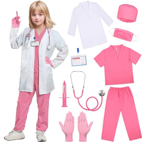 SIZGAROOT Doctor Costume for Kids with Lab Coat – Halloween Dress-Up