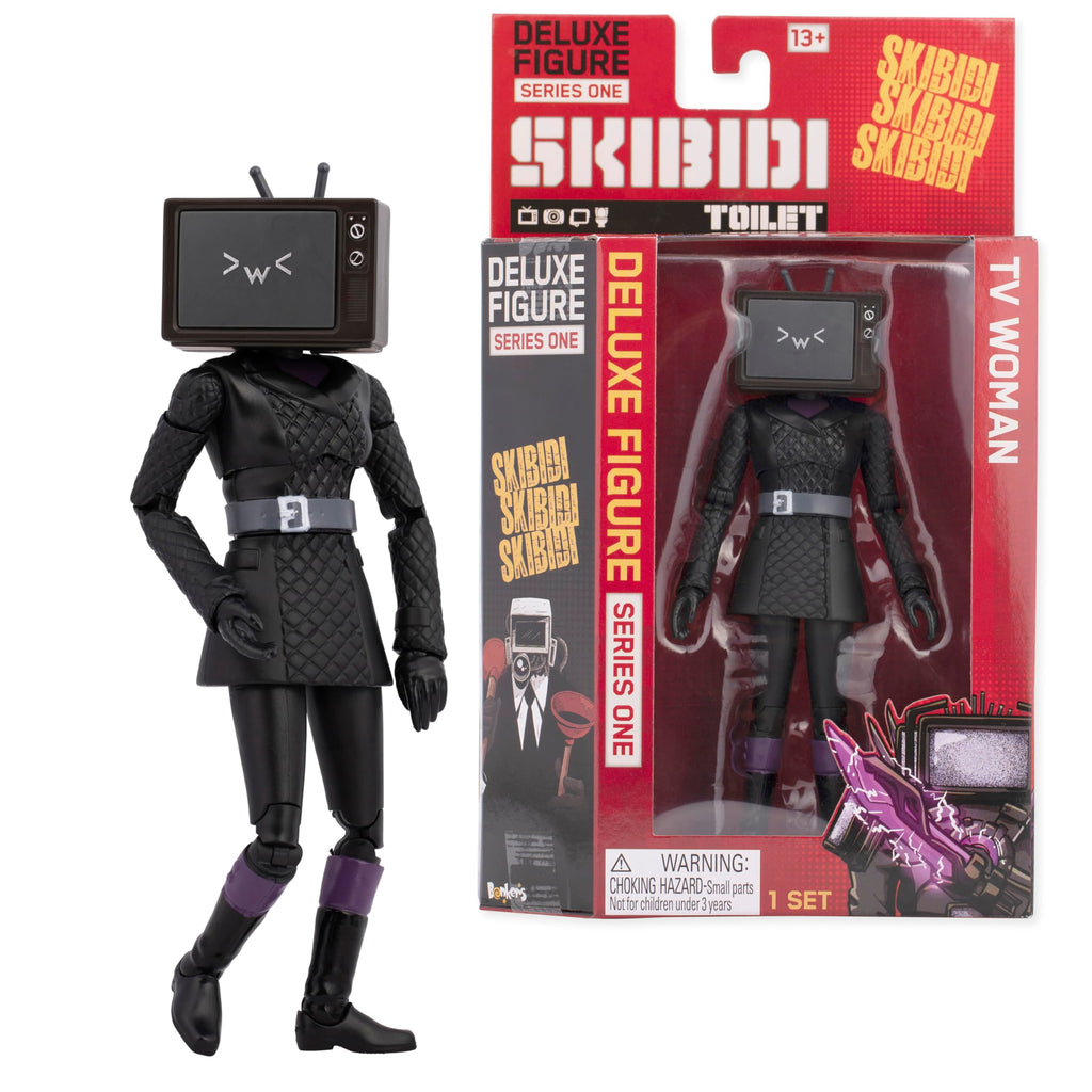 SKIBIDI Toilet Deluxe TV Woman Figure 6 Inch – Official Collectible with 22 Points of Articulation