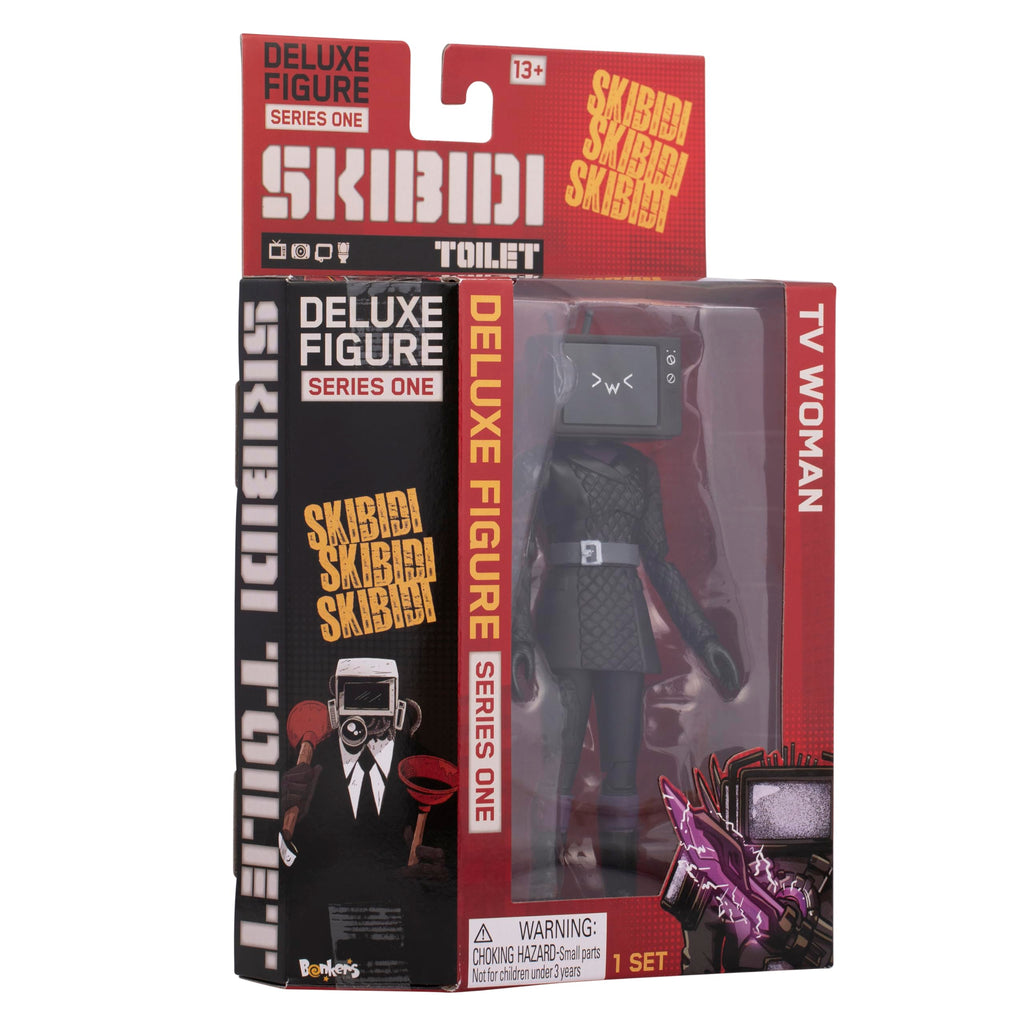 SKIBIDI Toilet Deluxe TV Woman Figure 6 Inch – Official Collectible with 22 Points of Articulation