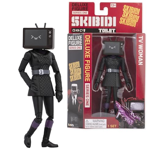 SKIBIDI Toilet Deluxe TV Woman Figure 6 Inch – Official Collectible with 22 Points of Articulation