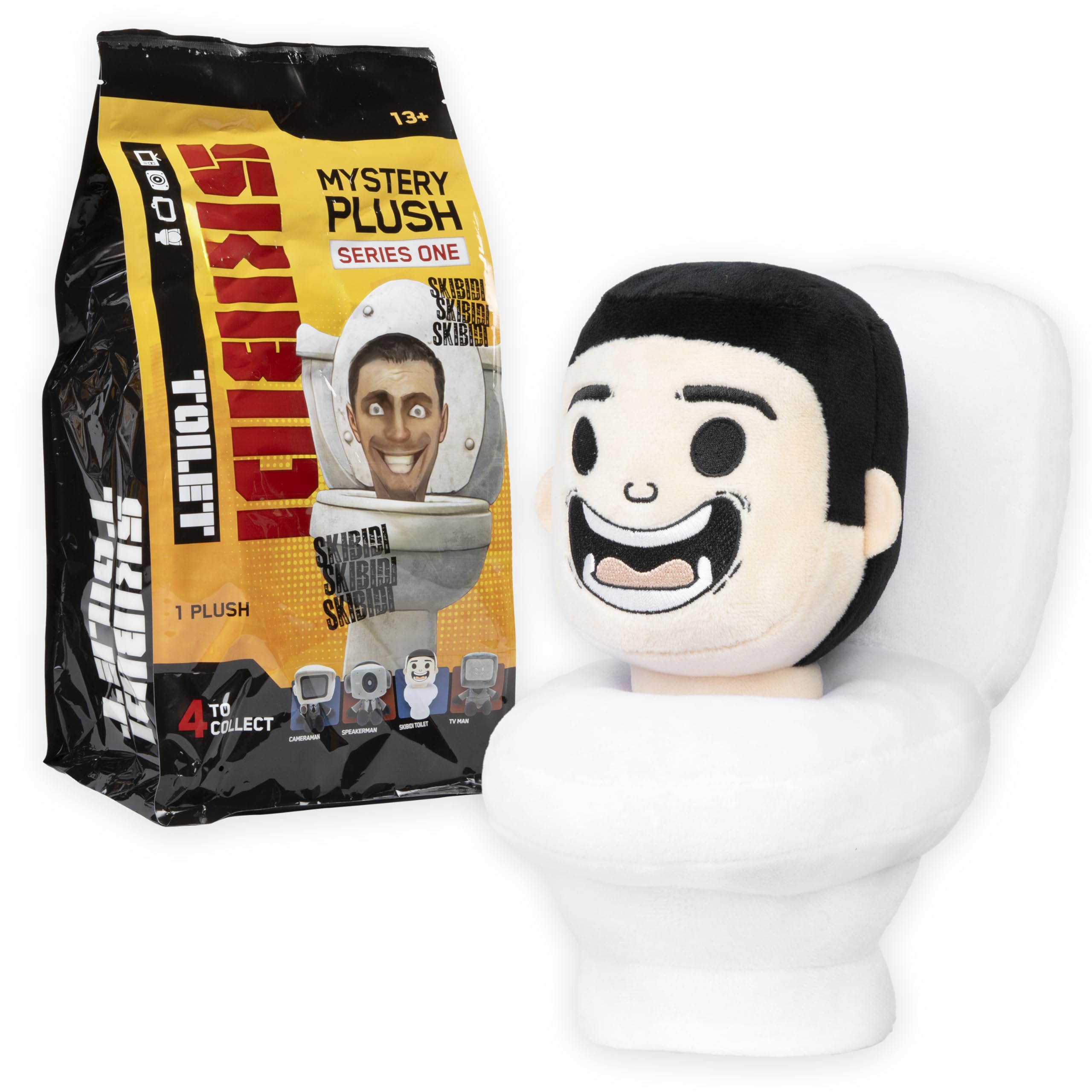 Skibidi Toilet Mystery Plush – 11-Inch Blind Box, 4 Characters to Collect (Officially Licensed)