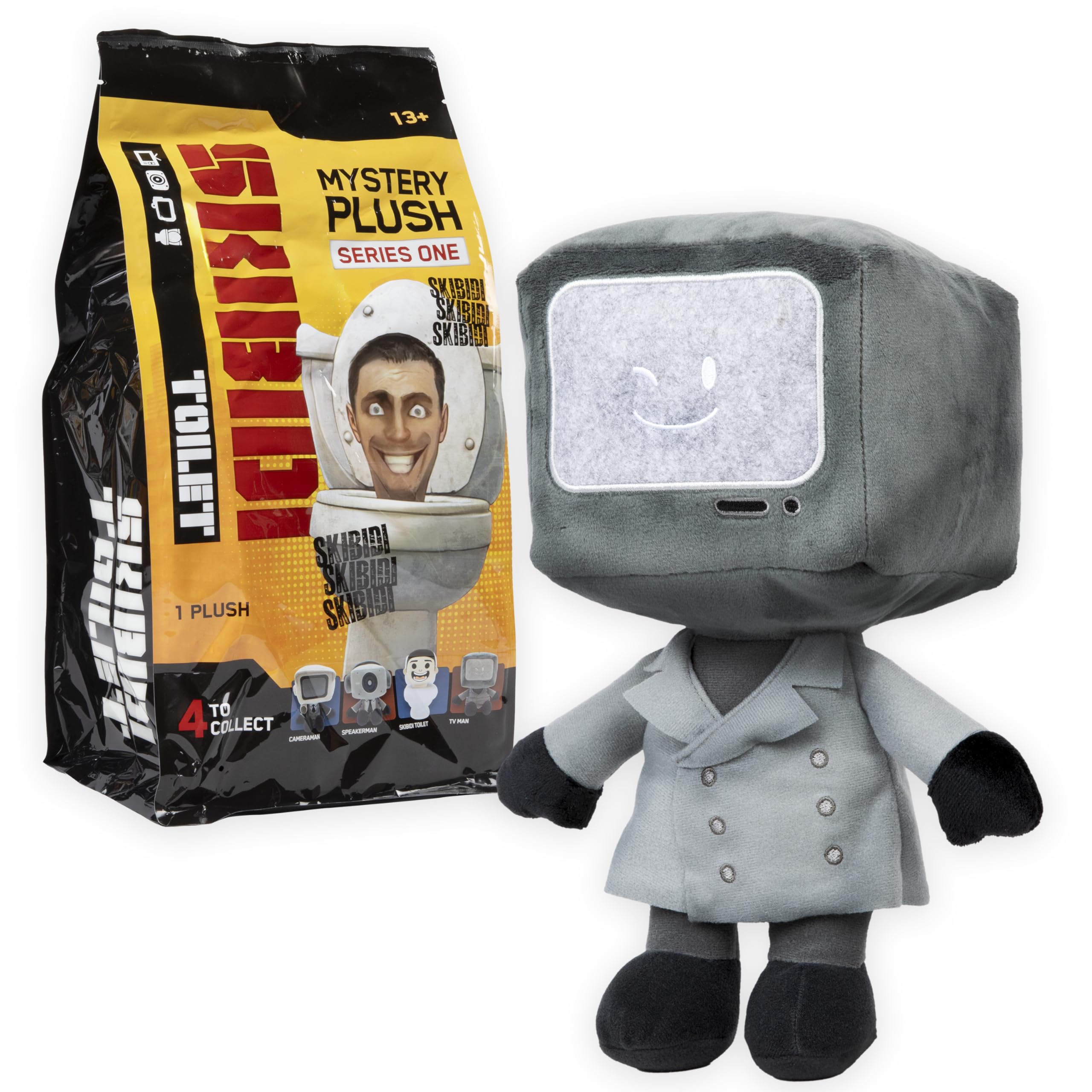 Skibidi Toilet Mystery Plush – 11-Inch Blind Box, 4 Characters to Collect (Officially Licensed)