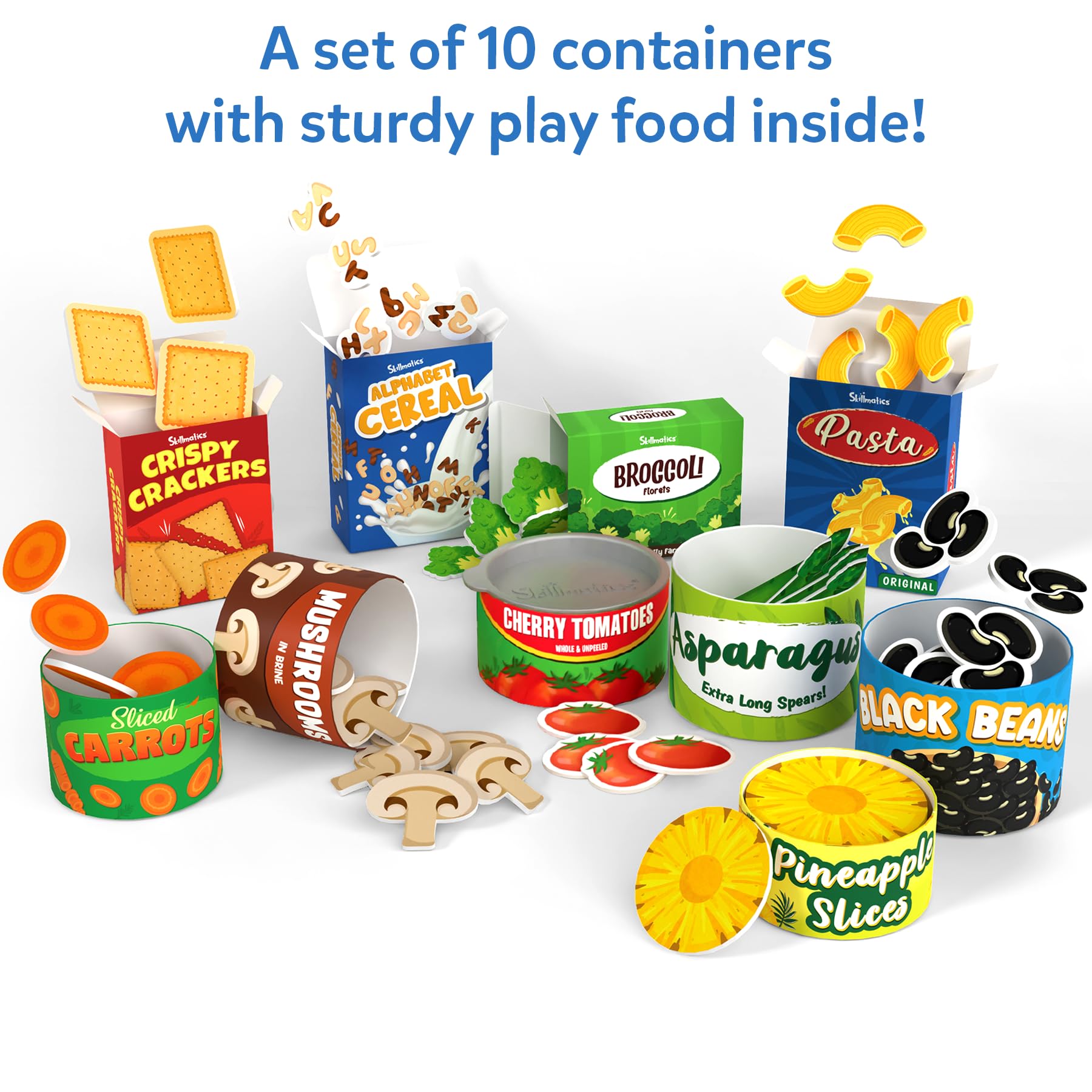 Skillmatics Grocery Set with 100+ Pieces of Realistic Pretend Play Food for Kids Ages 3-7