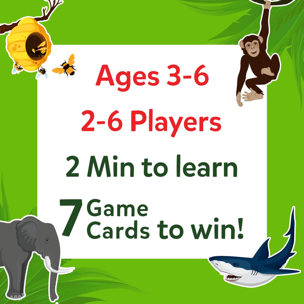 Skillmatics Guess in 10 Junior - Animal Kingdom Card Game for Preschoolers Ages 3-6