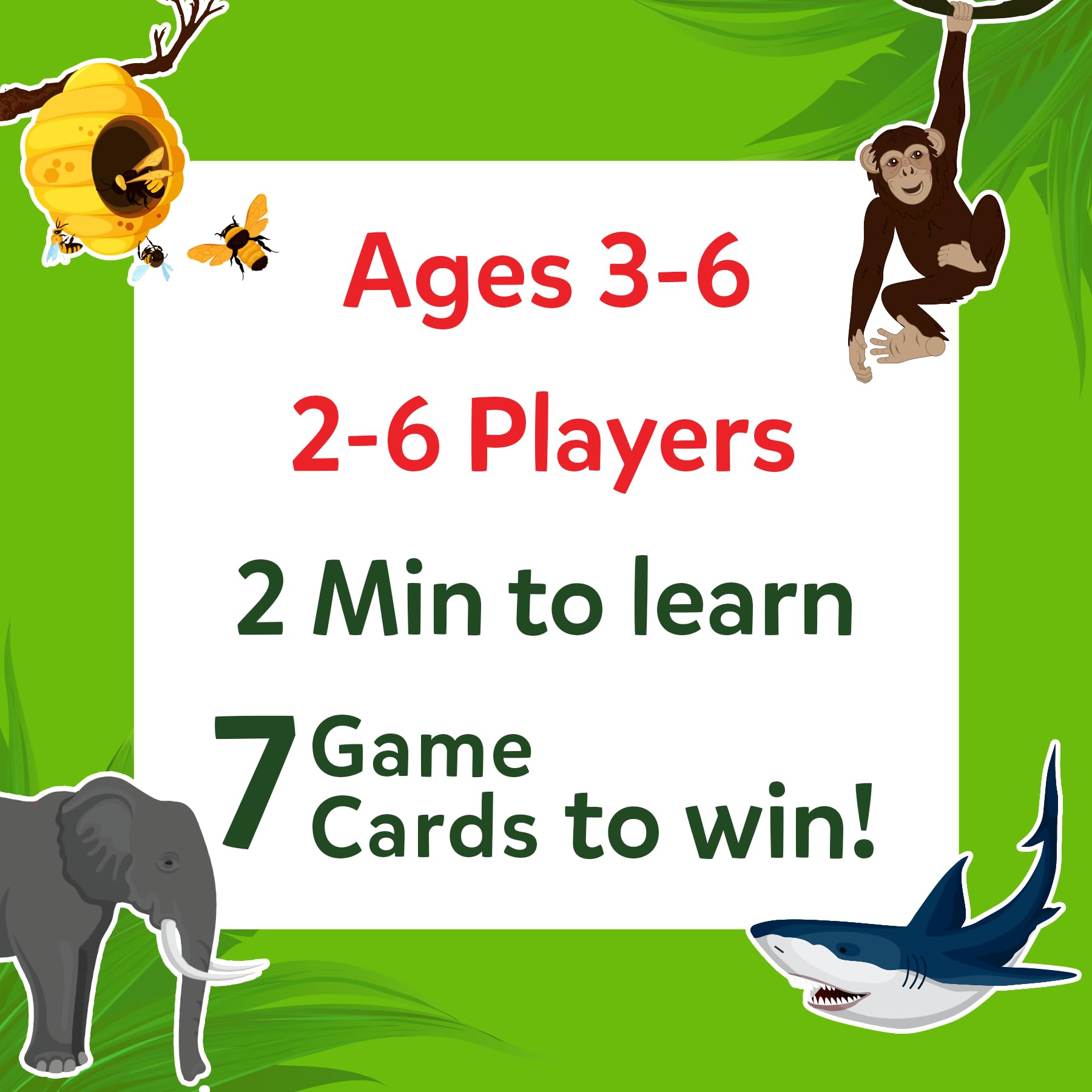 Skillmatics Guess in 10 Junior - Animal Kingdom Card Game for Preschoolers Ages 3-6