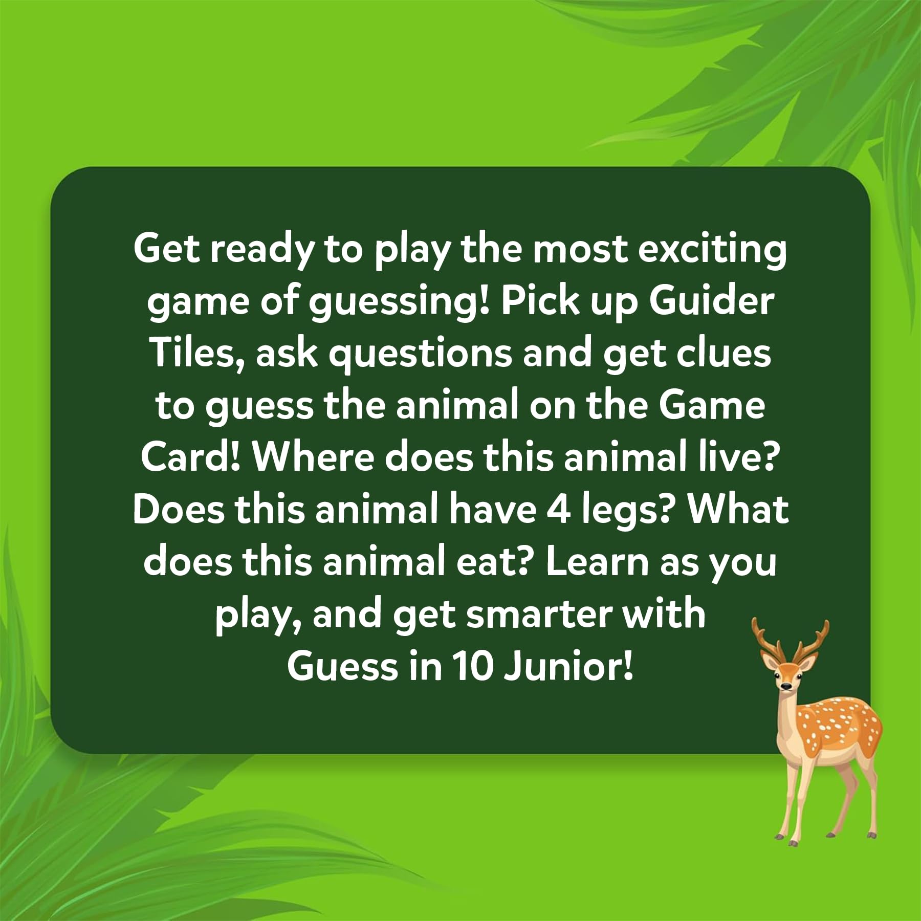 Skillmatics Guess in 10 Junior - Animal Kingdom Card Game for Preschoolers Ages 3-6