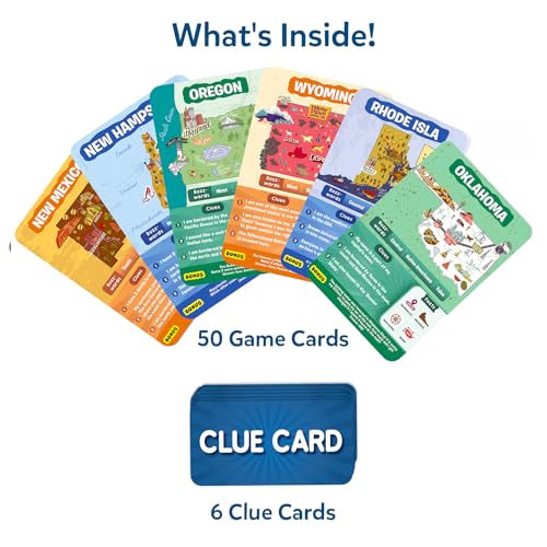 Skillmatics Guess in 10 States of America – Educational Card Game for Ages 8+