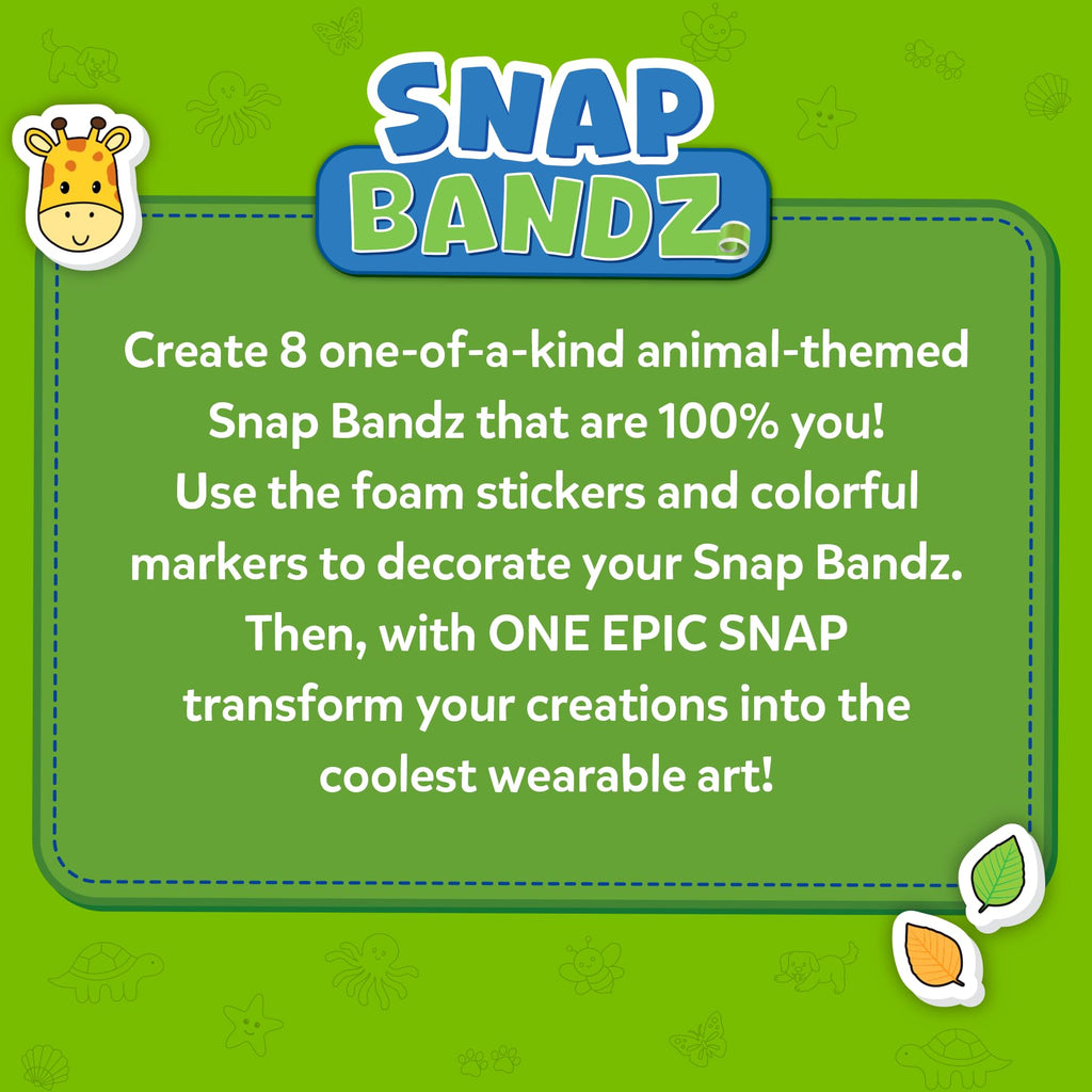 Skillmatics Snap Bandz – DIY Animal Jewelry Craft Kit for Kids Ages 4-10