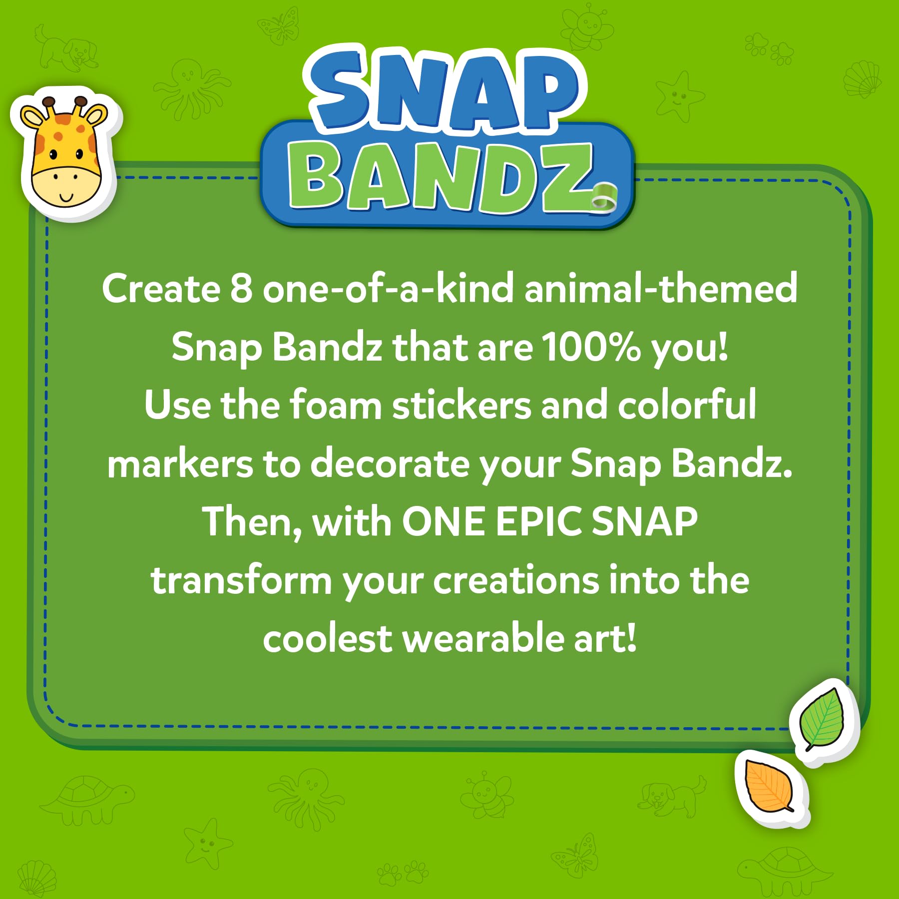 Skillmatics Snap Bandz – DIY Animal Jewelry Craft Kit for Kids Ages 4-10
