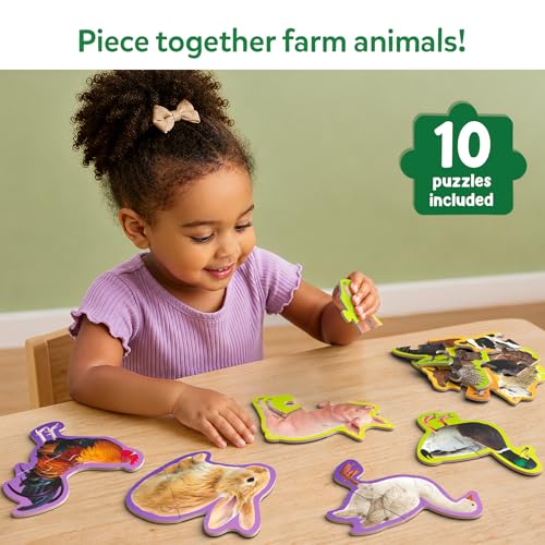 Skillmatics Step by Step Puzzles: 40 Piece Farm Animal Jigsaw for Kids Ages 3-5