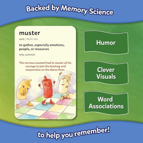 Skillmatics Wordables - 100 Vocabulary Flash Cards for Kids Ages 8+ | Memory Science, Screen-Free Word Game