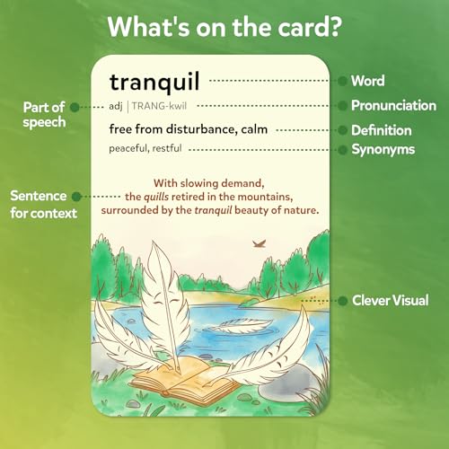 Skillmatics Wordables - 100 Vocabulary Flash Cards for Kids Ages 8+ | Memory Science, Screen-Free Word Game