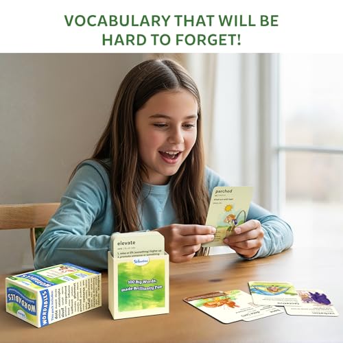Skillmatics Wordables - 100 Vocabulary Flash Cards for Kids Ages 8+ | Memory Science, Screen-Free Word Game