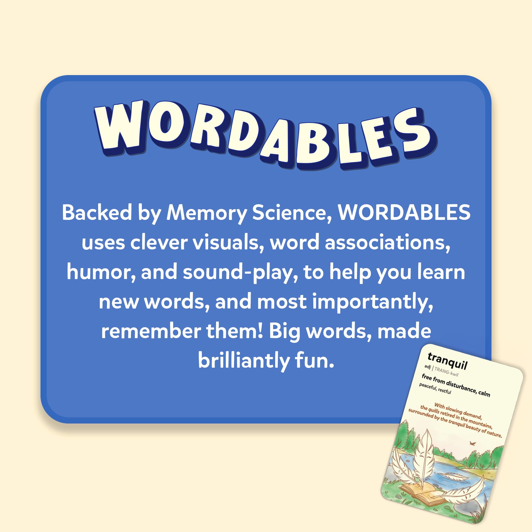 Skillmatics Wordables - 100 Vocabulary Flash Cards for Kids Ages 8+ | Memory Science, Screen-Free Word Game