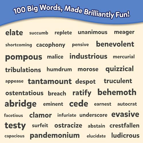 Skillmatics Wordables Level 2 Flash Cards – 100 Big Words for Ages 10+ with Visuals & Wordplay
