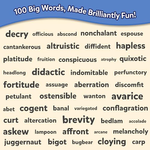 Skillmatics Wordables Level 3 SAT Vocabulary Flash Cards – 100 Words with Memory Science Visuals, Ages 12+