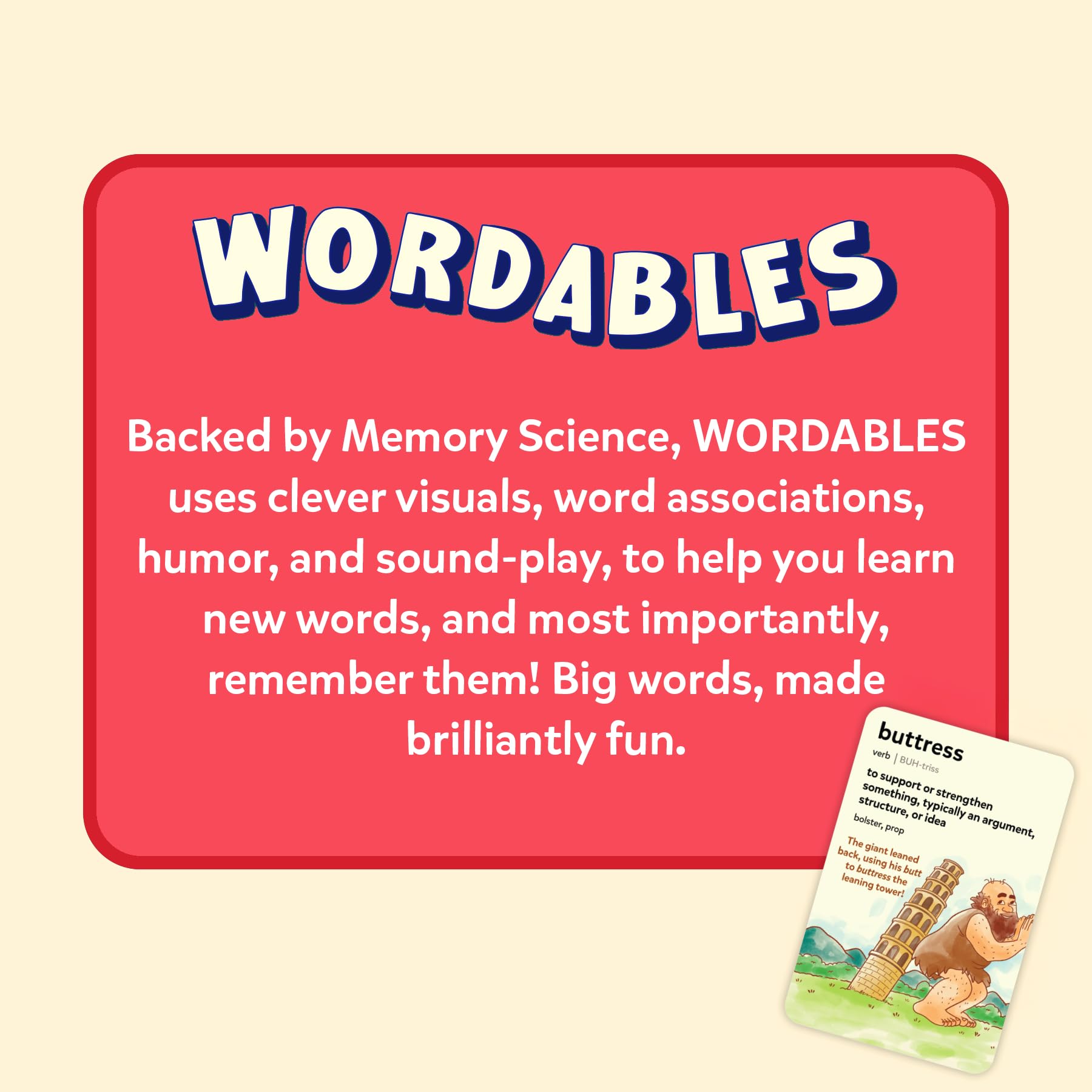 Skillmatics Wordables Level 3 SAT Vocabulary Flash Cards – 100 Words with Memory Science Visuals, Ages 12+