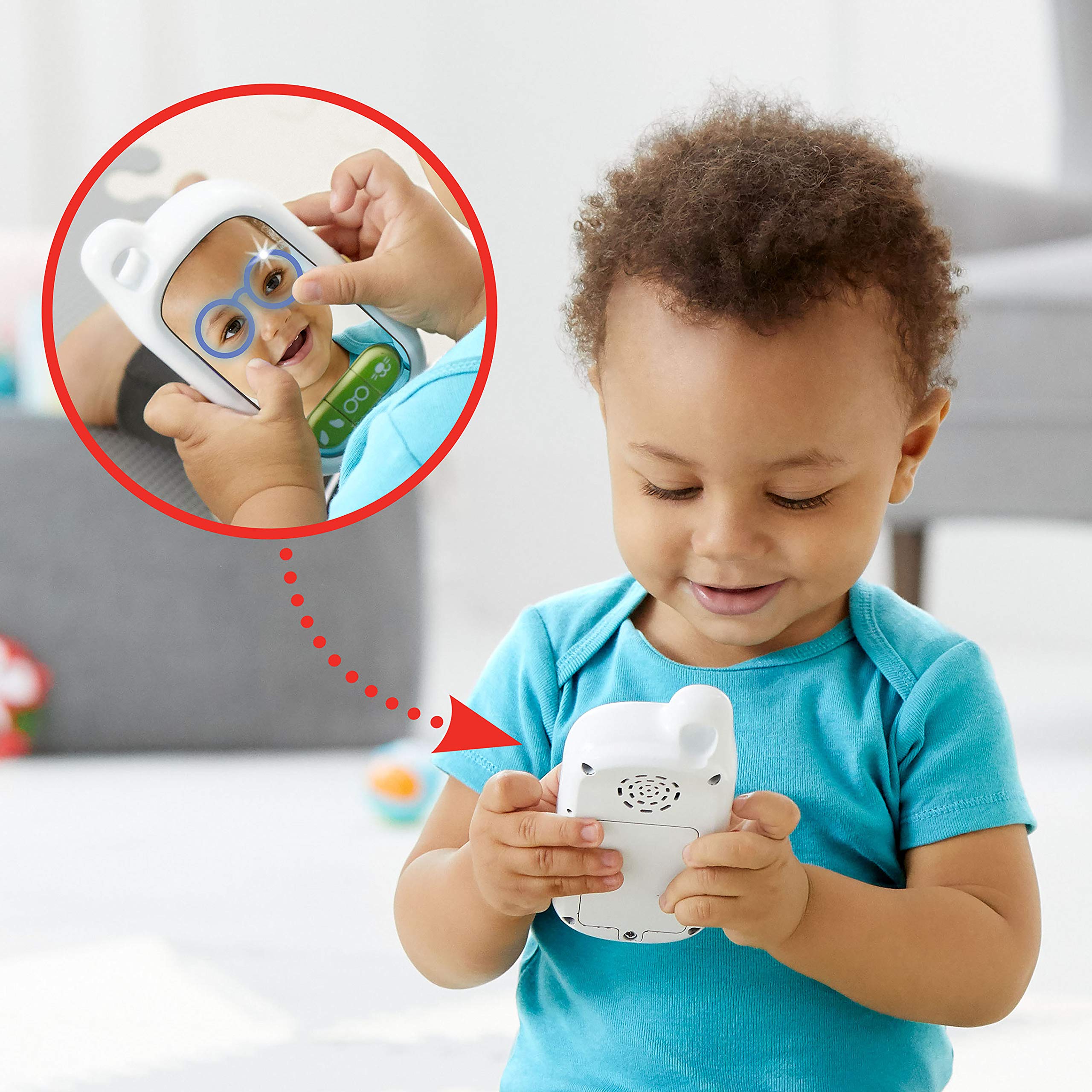 Skip Hop Baby Phone Toy - Explore & More Cell Phone with Selfie Mirror and Light-Up Filters