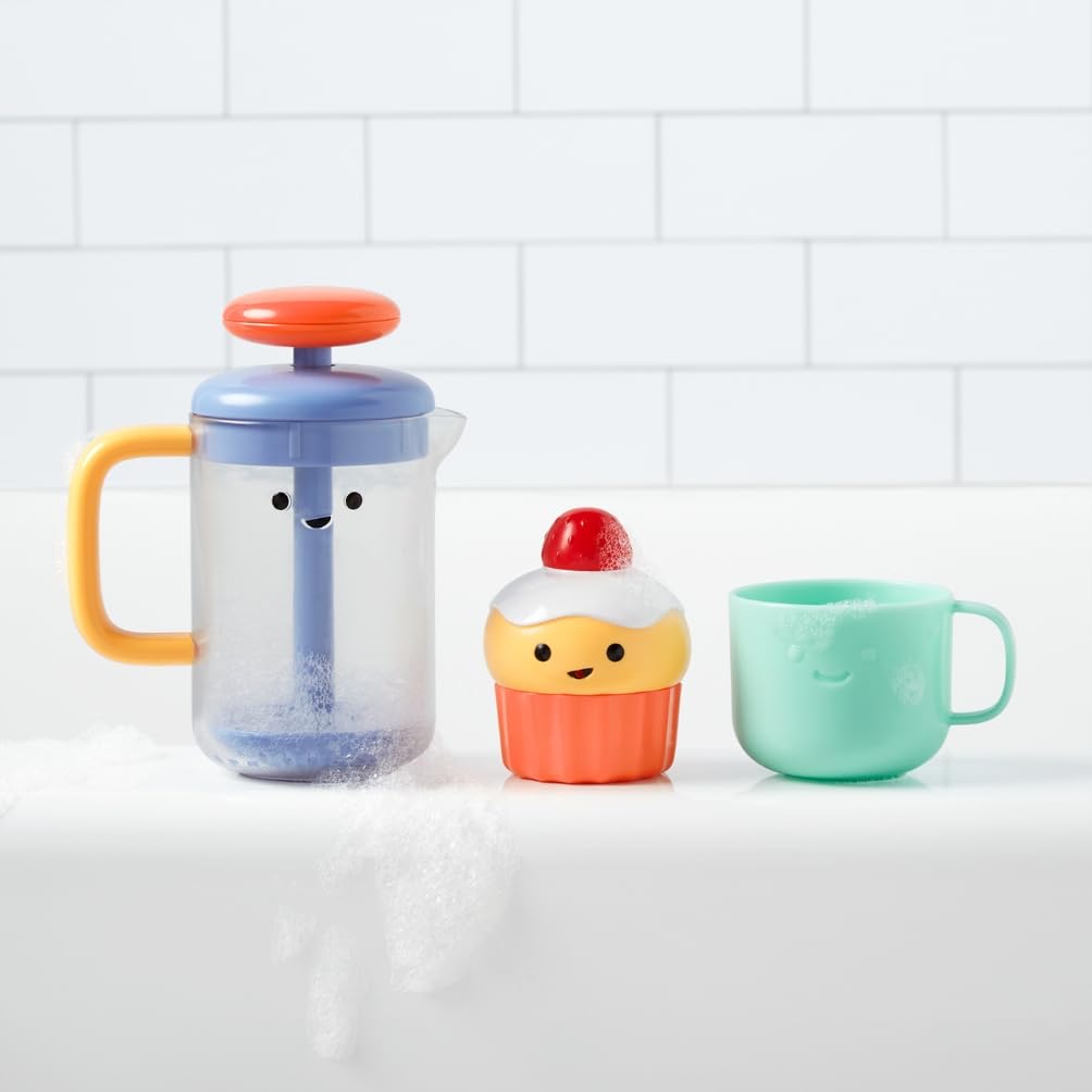 Skip Hop Café Bubble & Foam Bath Toy Set – Bubble Foamer, Squirtie & Cup for Toddlers 12m+