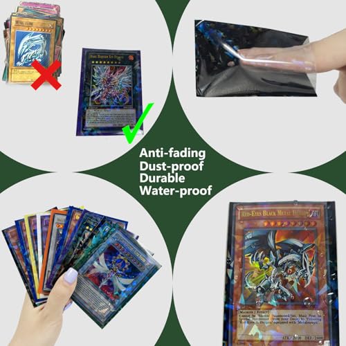 Sky Blue Holographic Cracked Ice Card Sleeves – 100 Count, Fit MTG, Yu-Gi-Oh!, Baseball, and More