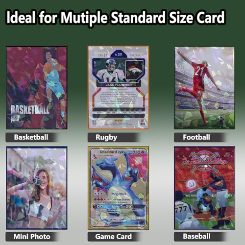 Sky Blue Holographic Cracked Ice Card Sleeves – 100 Count, Fit MTG, Yu-Gi-Oh!, Baseball, and More