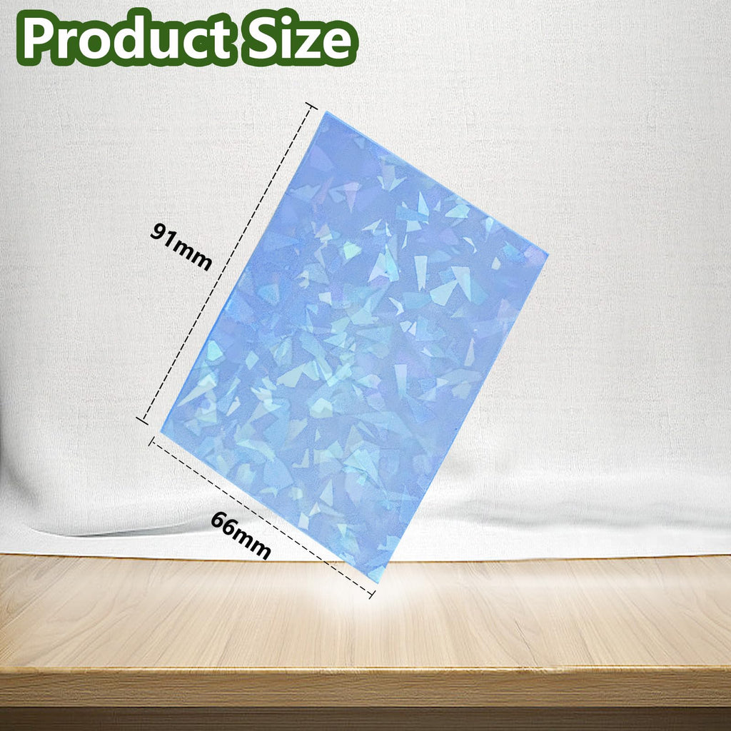 Sky Blue Holographic Cracked Ice Card Sleeves – 100 Count, Fit MTG, Yu-Gi-Oh!, Baseball, and More
