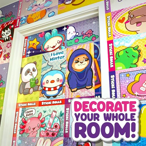 Sky Castle Sticki Rolls Jumbo Stickies Creepies 2 - 6-Pack Capsule (Amazon Exclusive) | Collectible Reusable Wall Decor for Kids 5+