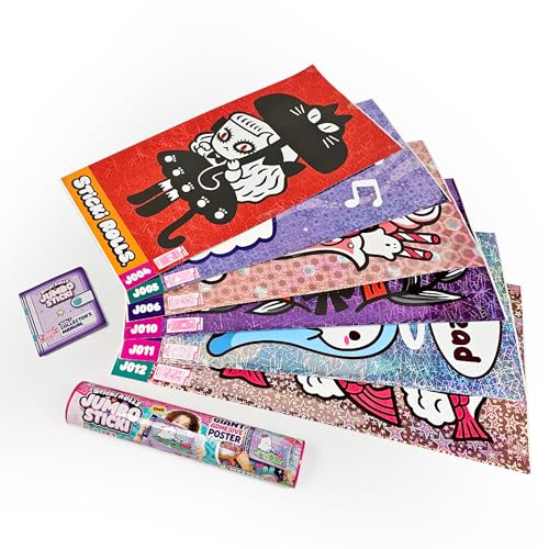 Sky Castle Sticki Rolls Jumbo Stickies Creepies 2 - 6-Pack Capsule (Amazon Exclusive) | Collectible Reusable Wall Decor for Kids 5+