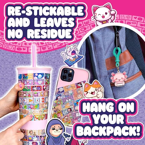 Sky Castle Sticki Rolls Pendant Pack Series 2 - Booboo: 120 Wearable Stickers, Toy Pendant & Bracelet for Kids Ages 5+