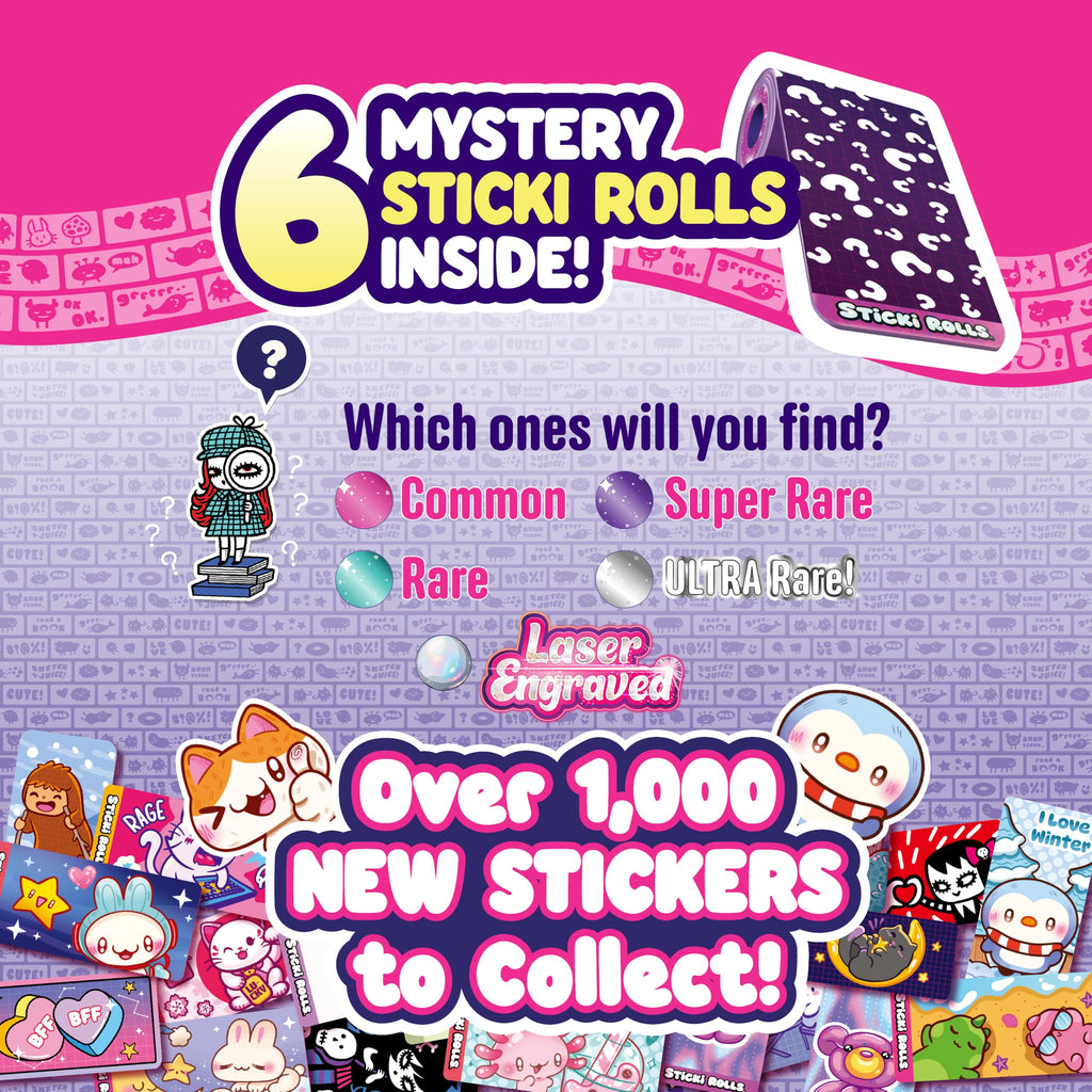 Sky Castle Sticki Rolls Pendant Pack Series 2 - Booboo: 120 Wearable Stickers, Toy Pendant & Bracelet for Kids Ages 5+