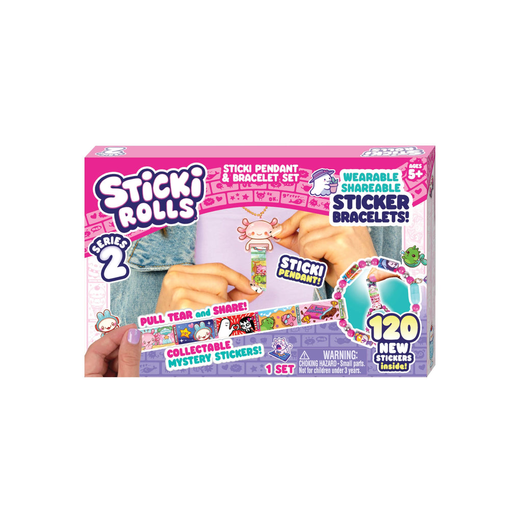 Sky Castle Sticki Rolls Pendant Pack Series 2 - Booboo: 120 Wearable Stickers, Toy Pendant & Bracelet for Kids Ages 5+