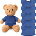 Skylety 6-Pack Blue Basic Tee Shirts for Stuffed Bears and Dolls (Fits 14-18 Inch, Bear Not Included)