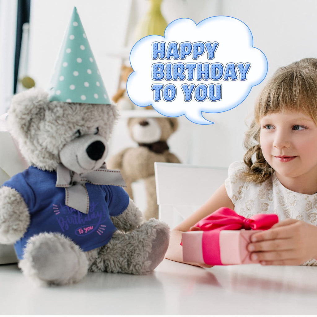 Skylety 6-Pack Blue Basic Tee Shirts for Stuffed Bears and Dolls (Fits 14-18 Inch, Bear Not Included)