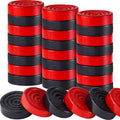 Skylety 72 Wooden Checkers Pieces 1.06" Stackable Ridge Design with Drawstring Pouch for Checkers and Backgammon (Red & Black)