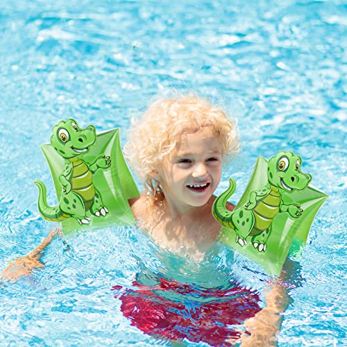 Skylety 8-Piece Inflatable Swim Arm Floaties for Toddlers – Colorful Cartoon Arm Bands
