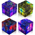 Skylety Infinity Cube Set (4 Pack) – Galaxy Design Stress Relief Fidget Toy for Adults