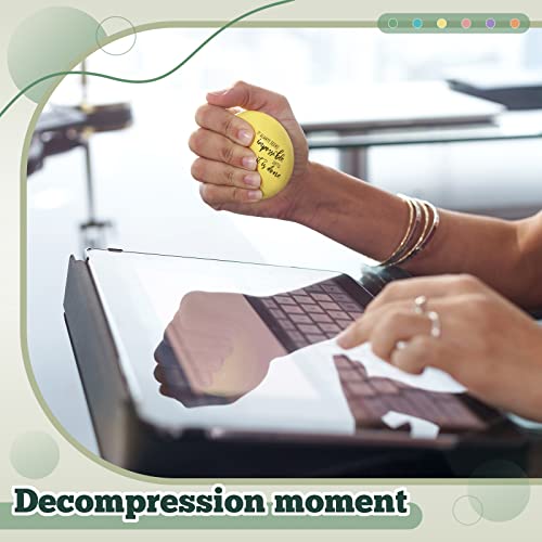 Skylety Motivational Stress Balls – 6 Pack Pastel Foam Squeeze Balls with Inspirational Quotes for Stress Relief